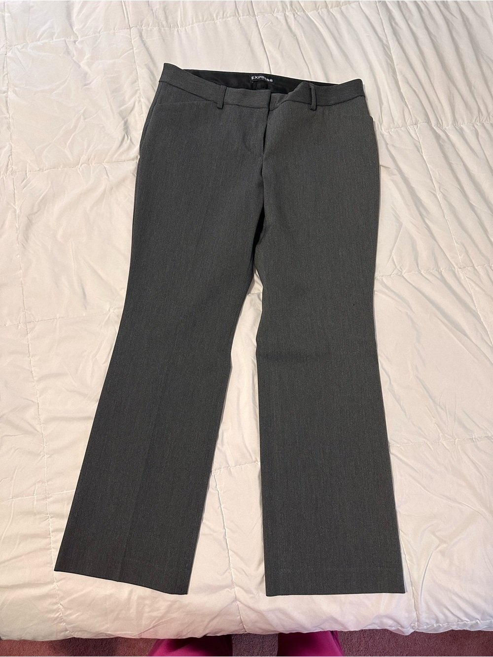 Express Editor Barely Boot Charcoal Gray Pants